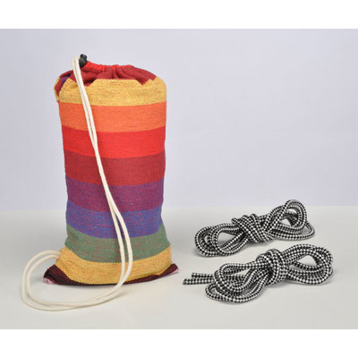 Decopatent Decopatent® Hangmat  - 1 Persoons Hangmat - Tot 120 KG - Katoen - 190 x 80 cm - Hamock - Incl. Draagtas