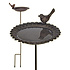 Decopatent Decopatent® Vogeldrinkschaal Staand op Paal - Vogel Waterschaal - Gietijzeren - Vogelbad buiten - Staande Vogelbadjes - Hoogte Ca. 79.5 Cm.