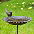 Decopatent Decopatent® Vogeldrinkschaal Staand op Paal - Vogel Waterschaal - Gietijzeren - Vogelbad buiten - Staande Vogelbadjes - Hoogte Ca. 79.5 Cm.