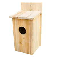 Decopatent Decopatent® Vogelhuisje - Nestkastje voor Vogels - Naturel hout - Hangend Vogelhuis - Nestkastje voor tuin vogels - 14 x 15 x 30 Cm