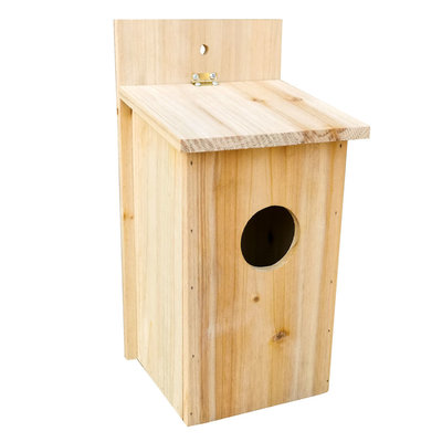 Decopatent Decopatent® Vogelhuisje - Nestkastje voor Vogels - Naturel hout - Hangend Vogelhuis - Nestkastje voor tuin vogels - 14 x 15 x 30 Cm
