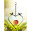 Decopatent Decopatent® Vogelvoerstation voor Appels - Vogelvoederhanger Hartvorm met 2 Vogels - Gietijzer - Hangende Vogel Appel hanger