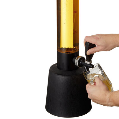 Decopatent Decopatent® Grote staande XL Biertap met Tap kraan - Drank dispenser - Bar butler - Biertoren - Limonadetap - Alcohol Tafeltap - 3.5 Liter