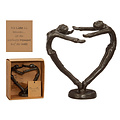 Decopatent Decopatent® Beeld Sculptuur Liefde - Love - Sculptuur van Metaal - Design Sculpturen - Moments of Life - In Giftbox