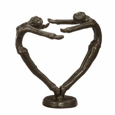 Decopatent Decopatent® Beeld Sculptuur Liefde - Love - Sculptuur van Metaal - Design Sculpturen - Moments of Life - In Giftbox