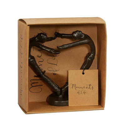 Decopatent Decopatent® Beeld Sculptuur Liefde - Love - Sculptuur van Metaal - Design Sculpturen - Moments of Life - In Giftbox