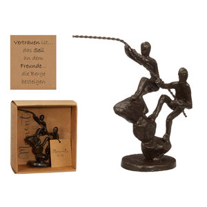 Decopatent Decopatent® Beeld Sculptuur Vertrouwen - Trust - Sculptuur van Metaal - Design Sculpturen - Moments of Life - In Giftbox