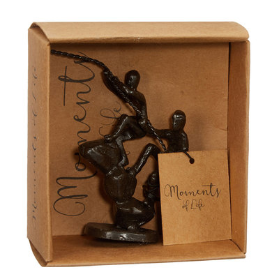 Decopatent Decopatent® Beeld Sculptuur Vertrouwen - Trust - Sculptuur van Metaal - Design Sculpturen - Moments of Life - In Giftbox