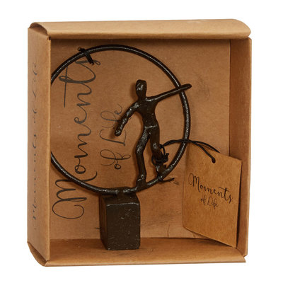 Decopatent Decopatent® Beeld Sculptuur Balans - Balance - Sculptuur van Metaal - Design Sculpturen - Moments of Life - In Giftbox