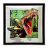 Decopatent Decopatent® 3D Dinosaurus Schilderij - Wanddecoratie - Dino - Woonkamer - Kinderkamer - 3D Schilderij - 42 x 42 x 2 Cm.