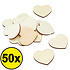 Decopatent Decopatent® 50 STUKS Houten Decoratie Harten - Hartjes Beschrijfbaar - Wensharten - Houten hartjes decoratie - Bruiloft decoratie - Huwelijk - Gastenboek