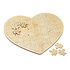 Decopatent Decopatent® Groot Houten Hart Puzzel - Harten puzzel huwelijk - Blanco puzzel - Hout - Gastenboek - Bruiloft - Trouwen - Kado / Cadeau