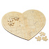 Decopatent Decopatent® Groot Houten Hart Puzzel - Harten puzzel huwelijk - Blanco puzzel - Hout - Gastenboek - Bruiloft - Trouwen - Kado / Cadeau