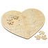 Decopatent Decopatent® Groot Houten Hart Puzzel - Harten puzzel huwelijk - Blanco puzzel - Hout - Gastenboek - Bruiloft - Trouwen - Kado / Cadeau