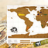 Decopatent Decopatent® Kras wereldkaart XL Deluxe - Scratch map wereldkaart - Muur Scratchmap - Scratch art wereld kaart - 88 x 52 Cm