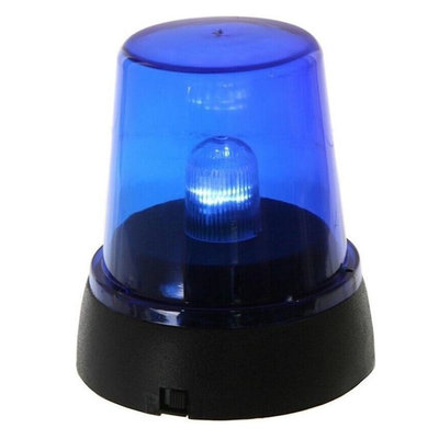 Decopatent Decopatent® LED Zwaailamp - Zwaailicht Blauw - Politie Zwaailicht - Blauwe Zwaailamp - Werkt op 3x AA Batterij - Speelgoed - Feest Led Licht
