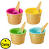 Decopatent Decopatent® 4-Delige IJsbeker Set - Bestaande uit: 2x IJsbekers en 2x IJslepels - IJS Beker - IJscoupe - Dessertcoupe