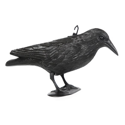 Decopatent Decopatent® XL Vogelverschrikker Kraai - Plastic Kunststof - Vogelverjager - Duivenverjager - Staand of Hangend - Vogel Verschrikker - Zwart