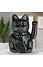 Decopatent Decopatent® XL Maneki Neko Lucky Cat - 21 Cm - Zwaaiende kat met bewegende arm - Japanse - Chinese gelukskat beeld - Geluksbrenger - ZWART