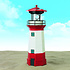 Decopatent Decopatent® LED Solar Vuurtoren - Met Ronddraaiend Licht - LED tuin lamp - LED Lighthouse - LED Lamp Vuurtoren - 28 Cm. Hoog