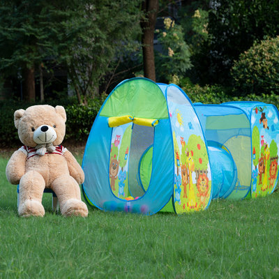 Decopatent Decopatent® Ballenbak met Speeltent en Speeltunnel - Ballenbak Speeltent - Baby - Peuter - Speeltent voor kinderen - Ballentent Popup