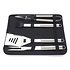 Decopatent Decopatent® 5 Delige BBQ Gereedschapset in Draagtas - Barbeque accessoires Set - Grill - Barbeque Tang Spatel Vleesvork Insmeerborstel - Bbq - Rvs
