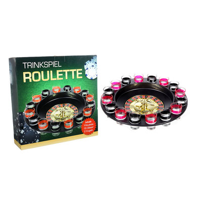 Decopatent Decopatent® Roulette Drankspel - Met 16 shotglaasjes - Drinkspel - Drank spel Voor Volwassenen - Drinking Game - Drank Roulette