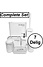 Decopatent Decopatent® Badkamerset 7 Delig - Toiletaccessoires Set - Toiletborstel met houder - Tandborstelhouder - Zeeppompje - Bekers - Wit
