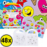 Decopatent Decopatent® Uitdeelcadeaus 48 STUKS Vrolijke Smiley Kleurboekjes met Stickers - Traktatie Uitdeelcadeautjes voor kinderen - Klein Speelgoed