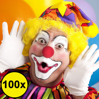 Henbrandt Uitdeelcadeautjes - Rode Foam Clowns Neusjes (100 stuks)