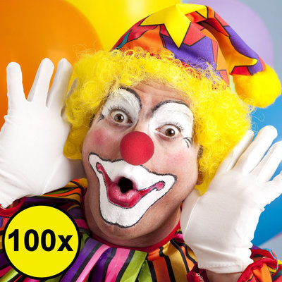 Huismerk Uitdeelcadeautjes - Rode Foam Clowns Neusjes (100 stuks)