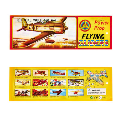 Decopatent Decopatent® 48 Stuks Foam Vliegtuigen - Uitdeelcadeautjes - Fighter Gliders vliegtuig - Zweefvliegtuigen - Model: Foam Vliegtuig in Display