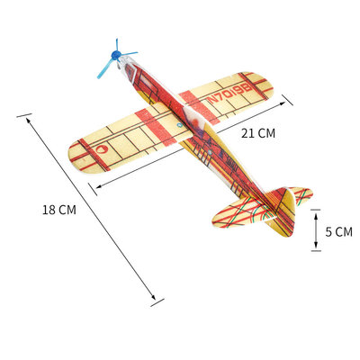 Decopatent Decopatent® 48 Stuks Foam Vliegtuigen - Uitdeelcadeautjes - Fighter Gliders vliegtuig - Zweefvliegtuigen - Model: Foam Vliegtuig in Display