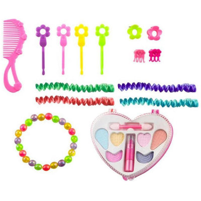 Merkloos Decopatent® Speelgoed Kaphoofd - Sminkpop met make up voor Kinderen - Makeup pop - Kappop - Schminkpop voor Meisjes - Opmaakpop / Kapkop met haar accessoires en make-up - Kaphoofd voor Meisjes