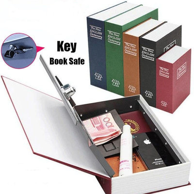 Decopatent Decopatent® Boekkluis XL - Geheime Kluis - Booksafe - Boekenkluis - Kluis Met Sleutelslot - Geldkist - Verborgen Kluis - Veilig Geld Opbergen - Spaarpot Kluis - ROOD