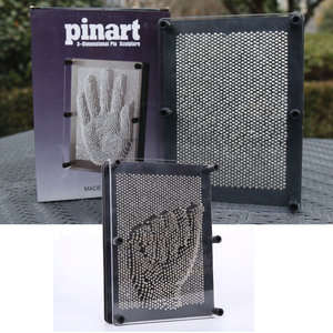 Decopatent Decopatent® Pin Art XL - Spijkerspel - Pinart spijkerbed - Pinnen spel - Spijkerspel - 3D afdruk - Handafdruk - Spellen met spijkers - Zwart - 15x20 Cm