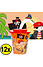 Decopatent Decopatent® 12 STUKS PIRAAT 3D Drink Beker met Rietje en Deksel - 250ML - Piraten Plastic Bekers - Kinderfeestje - Kinderverjaardag Bekertjes - Traktatie - Uitdeelcadeaus