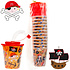 Decopatent Decopatent® 12 STUKS PIRAAT 3D Drink Beker met Rietje en Deksel - 250ML - Piraten Plastic Bekers - Kinderfeestje - Kinderverjaardag Bekertjes - Traktatie - Uitdeelcadeaus