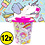 Decopatent Decopatent® 12 STUKS UNICORN / EENHOORN 3D Drink Beker met Rietje en Deksel - 250ML - Unicorns Plastic Bekers - Kinderfeestje - Kinderverjaardag Bekertjes - Traktatie - Uitdeelcadeaus