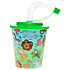 Decopatent Decopatent® 12 STUKS WILDE DIEREN 3D Drink Beker met Rietje en Deksel - 250ML - Jungle Plastic Bekers - Kinderfeestje - Kinderverjaardag Bekertjes - Traktatie - Uitdeelcadeaus