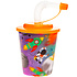 Decopatent Decopatent® 12 STUKS RUIMTE / SPACE 3D Drink Beker met Rietje en Deksel - 250ML - Ruimtevaart Plastic Bekers - Kinderfeestje - Kinderverjaardag Bekertjes - Traktatie - Uitdeelcadeaus