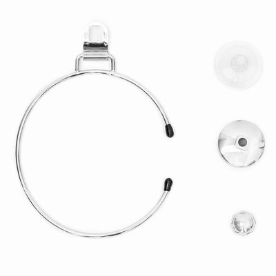 Relaxdays Relaxdays Handdoek ring zonder te boren zuignap handdoek houder zilver hoogglans