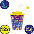 Decopatent Decopatent® 12 STUKS GAMER 3D Drink Beker met Rietje en Deksel - 250ML - Gamers Plastic Bekers - Kinderfeestje - Kinderverjaardag Bekertjes - Traktatie - Uitdeelcadeaus