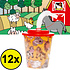 Decopatent Decopatent® 12 STUKS BOERDERIJ DIEREN 3D Drink Beker met Rietje en Deksel - 250ML - Boerderij Plastic Bekers - Kinderfeestje - Kinderverjaardag Bekertjes - Traktatie - Uitdeelcadeaus