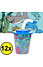 Decopatent Decopatent® 12 STUKS ZEEDIEREN 3D Drink Beker met Rietje en Deksel - 250ML - Sea Life Plastic Bekers - Kinderfeestje - Kinderverjaardag Bekertjes - Traktatie - Uitdeelcadeaus