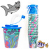 Decopatent Decopatent® 12 STUKS ZEEDIEREN 3D Drink Beker met Rietje en Deksel - 250ML - Sea Life Plastic Bekers - Kinderfeestje - Kinderverjaardag Bekertjes - Traktatie - Uitdeelcadeaus