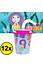 Decopatent Decopatent® 12 STUKS ZEEMEERMIN 3D Drink Beker met Rietje en Deksel - 250ML - Mermaid Plastic Bekers - Kinderfeestje - Kinderverjaardag Bekertjes - Traktatie - Uitdeelcadeaus