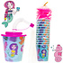 Decopatent Decopatent® 12 STUKS ZEEMEERMIN 3D Drink Beker met Rietje en Deksel - 250ML - Mermaid Plastic Bekers - Kinderfeestje - Kinderverjaardag Bekertjes - Traktatie - Uitdeelcadeaus