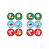 Decopatent Decopatent® 12 STUKS Traktatie Uitdeel papieren zakjes - Inclusief Stickers - KERST - Merry Christmas - Tasjes - Traktatiezakjes voor uitdeelcadeautjes - Kinderfeestje - 13x8x25 Cm