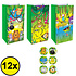 Henbrandt Decopatent® 12 STUKS Traktatie Uitdeel papieren zakjes - Inclusief Stickers - JUNGLE DIEREN - Oerwoud - Tasjes - Traktatiezakjes voor uitdeelcadeautjes - Kinderfeestje - 13x8x25 Cm